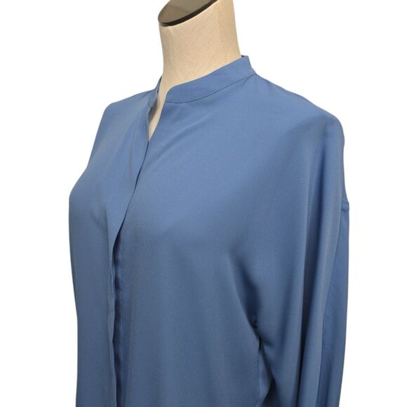 NWT Vince Split Neck Top Light Aria Womens Size XS Button‎ Down Career Office - Picture 8 of 11